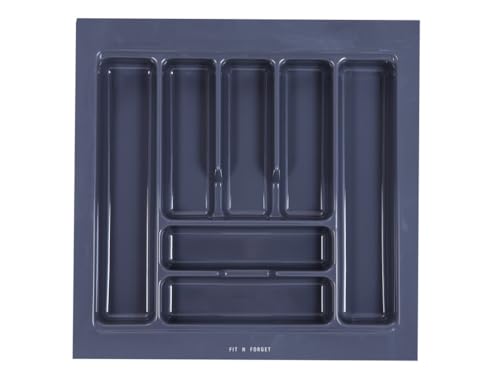 Image of Polyvinyl Chloride Heavy Pvc Cutlery Tray,Modular Kitchen Basket Storage Organizer,Heavy Stylish Tray,Cutlery Tray For (21X19 Inchcosmetics, Grey)