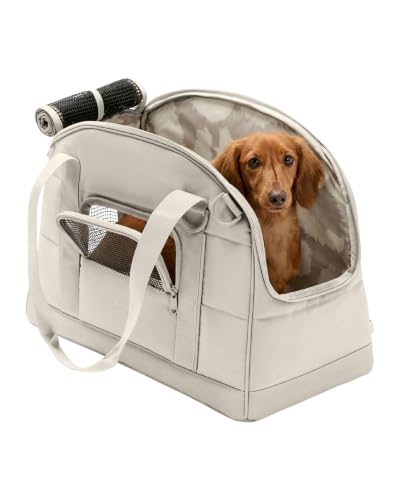 Larkson Trasportino per Cani di Piccola Taglia fino a 12 kg Beige - Tjark - Borsa da Trasporto per Cani e Gatti da Viaggio in Aereo - Conforme alle Specifiche di molte Compagnie Aeree