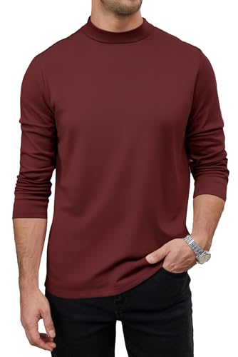 Burgundy Mock Neck Top