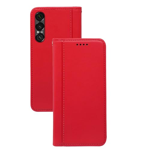KOOLRIVER�EFor Xperia 1 VIII �P�[�X �蒠�^ �J�o�[ PU���U�[ �X�^���h�@�\ �J�[�h���[ ���������� For �G�N�X�؃��A1(���b�h)