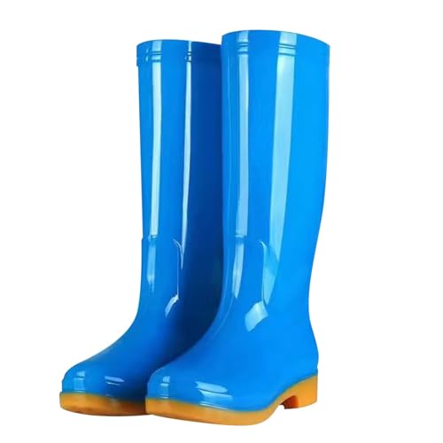 Bottes de pluie femme en caoutchouc TPR bleu 41 chaussure imperméable légère et confortable