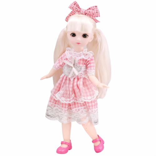 Image of DSR 30 CM Princess Fashion Doll for Girls | Sound Playing Toy with Movable Joints | Beautiful Dress | Lightweight Plastic Body (OldPink-304)