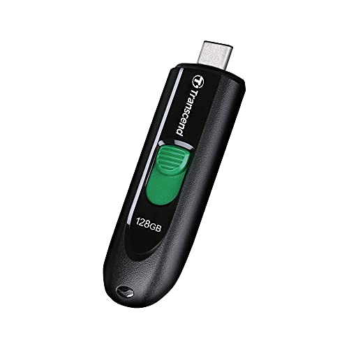 Image of Transcend JetFlash 790C 128GB USB 3.2 Gen 1 (USB 5Gbps) Flash Drive, USB Type-C Pen Drive, 5-Year Limited Warranty, Black (TS128GJF790C)