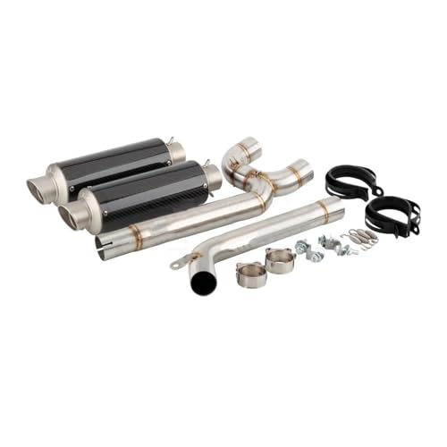 Pot d'échappement moto avec tuyau de liaison carbone pour Yamaha FZ6 Fazer 2004-2009