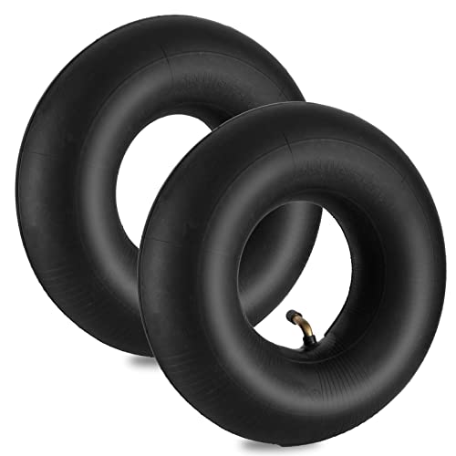 NIGOOLATA 4.10/3.50-4 Inner Tube with Bent Valve Stem (2-Pack) - Heavy Duty Replacement Tire Tubes for Wheelbarrows Mowers Hand Trucks Yard Trailers