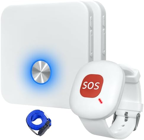 Alarma móvil inalámbrica para casa con botón de Llamada de muñeca...