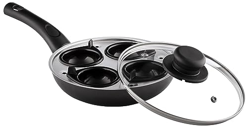 Sapphire P063 4-Cup Egg Poacher, 20 cm, Black