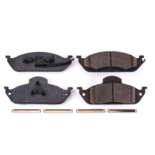 Image of PowerStop Front Brake Pads for Mercedes-Benz ML320 1998-03 |ML350 2003-05 |ML430 1999 - Z17 Ceramic Brake Pads with Installation Hardware, 17-760