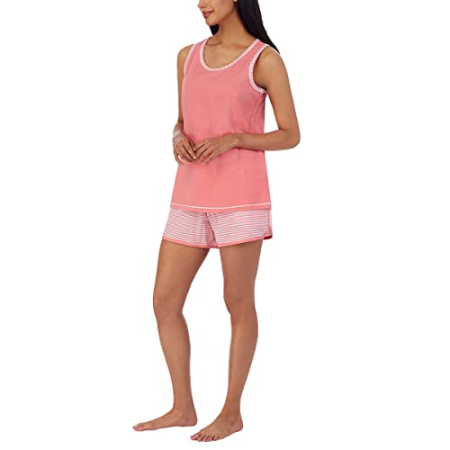 Carole Hochman Women's 4 Piece Pajama Set - Tank Top, Short Sleeve Top, Short, And Capri Pant (Pink-Paisley, Xxl) #TOP7