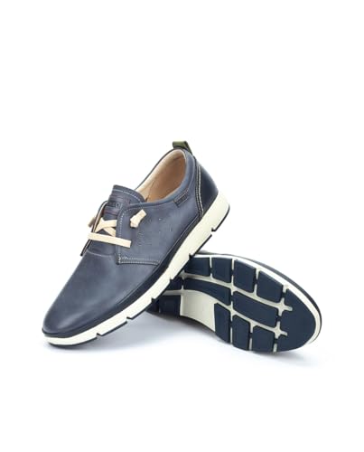 Pikolinos Para Hombre. M4A-4266C1 Zapatillas De Piel Fuencarral Azul (41), Plano, Cordones, Casual - 7