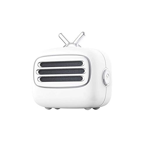 Preisvergleich Produktbild LXDER Drahtloser Bluetooth Lautsprecher Retro Wind Netter Kleiner Lautsprecher Bewegliches Mini Kreatives Subwoofer-Geschenk,White