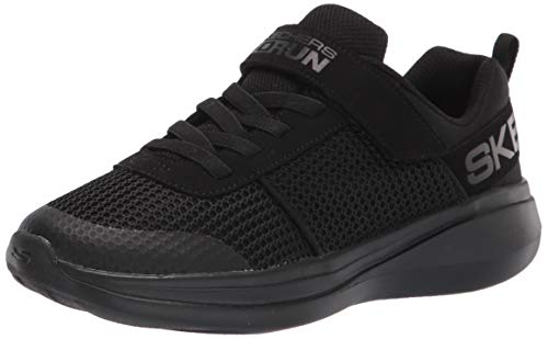 Skechers boys Go Run Fast - Denzo Sneaker, Black/Black, 3 Little Kid US