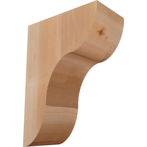Ekena Millwork COR06X10X14CAR00SWR 5 1/2"W x 10"D x 14"H Carmel Smooth Corbel, Western Red Cedar