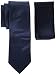 Stacy Adams Men's Satin Solid Tie Set, Navy, One Size