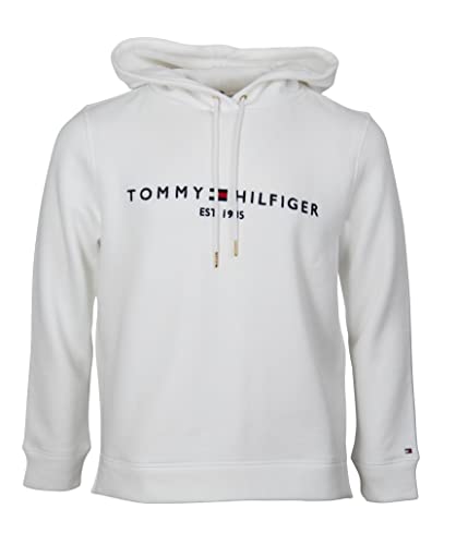 Tommy Hilfiger Donna Felpa Heritage con Cappuccio, Bianco (White), XXL