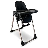 My Babiie MBHC9 Highchair from Birth – Newborn to 3 Years (15kg), Adjustable, 5 Recline Positions, 7 Height Settings, Removable Tray, Padded Seat, Foldable, Chair for Baby & Toddler – Rose Gold Black - Image 1