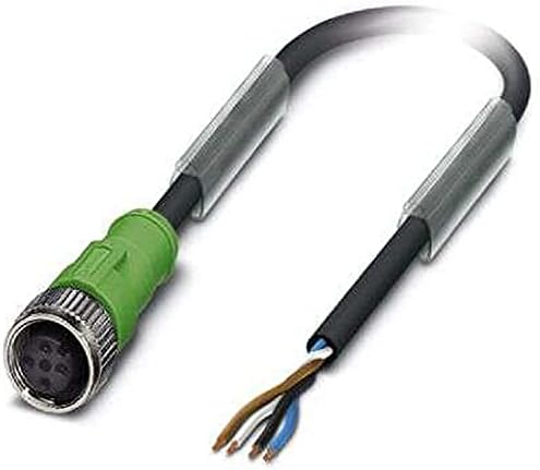 Phoenix 1668111 3 m Black, Green - Signal Cable (3 m, M12, -25 - 90 °C, black, green)