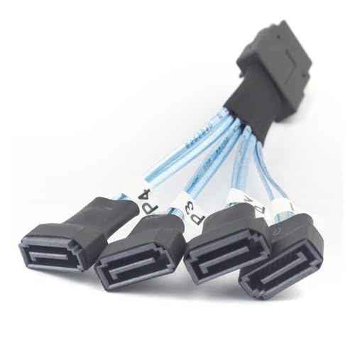 Cable Conversor S-AS SFF-8087 a 4 SATA macho 0.5 m miniatura 2