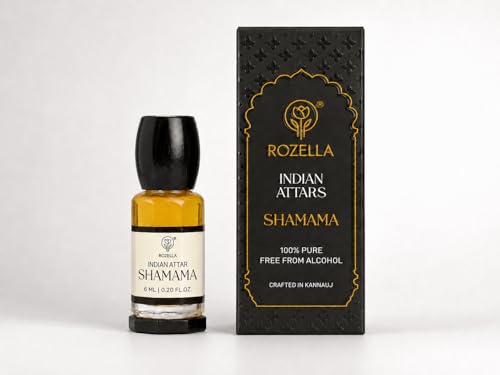 Image of ROZELLA Shamama Authentic Attar for Men and Women | Warm Spiced Deep Aromatic Perfume Oil | Traditional Fragrance Blend | Non Alcoholic Long Lasting Attar Fragrance | 3 ml