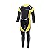 Kids Wetsuit for Boys Girls Toddlers by Scubadonkey | Wetsuit for Kids in 2.5mm Neoprene UPF 50+ | Meets CPSC Safety Requirements (Yellow,14)