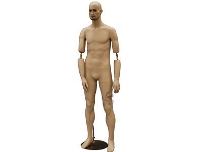 (MD-BC8) ROXYDISPLAY Male Mannequin, Flexible arms. Copper arm Joints