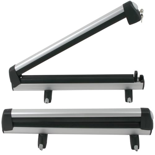 WBWJYAI Portaesquís Portaesquís sobre Barra de Techo Soporte para Tabla de Nieve Universal, Soporte para esquís Compatible con la mayoría de Barras transversales