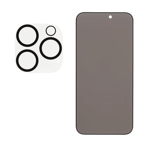 iFace iPhone 15 Pro Max ガラスフィルム ガイド枠付き (のぞき見防止) カメラレンズ 保護カバー 強化ガラス セット(クリア)【アイフェイス アイフォン15プロマックス 画面保護 保護フィルム カメラレンズプロテクター カメラフィル