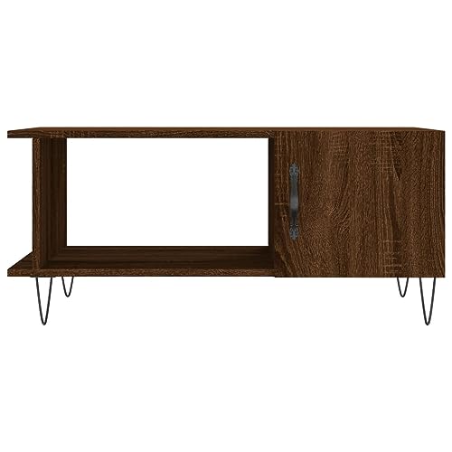 Table basse de salon ShGaxin robuste en chêne marron 90x50x40cm - 6