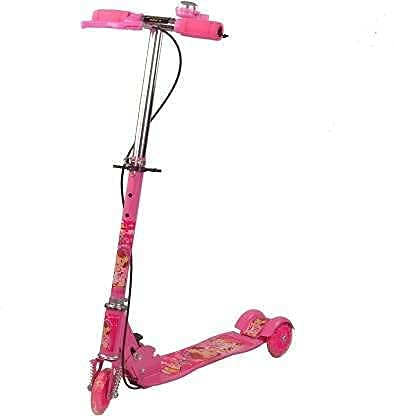 Xariya Kick Scooter for Kids 5 Year+ Adjustable Height, Fold able, LED PU Wheels & Weight Capacity 45 kgs Kick Scooter with Brakes