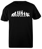 Impression Avancée L\'évolution Selon Stephen Hawking T-Shirt Homme Basic Coton Noir Cotton Black Men\'s T-Shirt