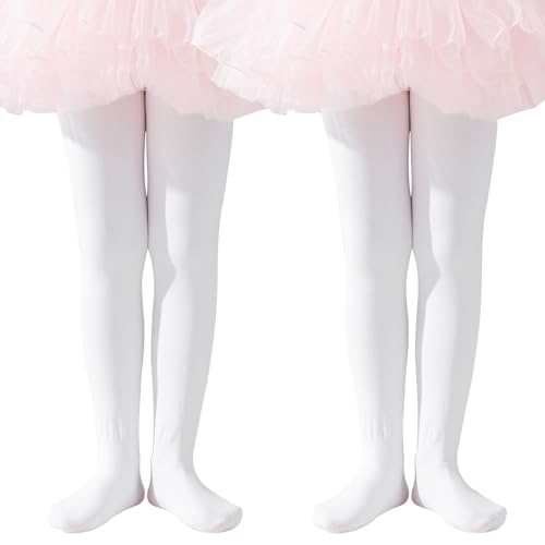 Mini angel Girls Fleece Lined Tights Winter Thick Thermal Leggings Footed Dance Tights Age 5-11, 1/2 Pairs