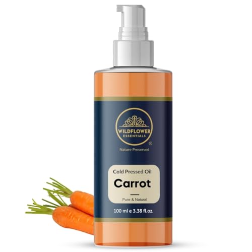 Image of Carrot Oil Cold Pressed for Face Skin Hair & Body Hydration Pure & Natural (100ml)
