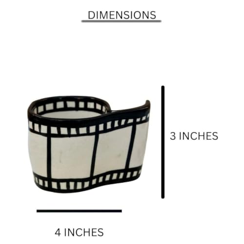 Image of Craftribal Ceramic Reel Cinema Mug - 230 Ml Coffee Mug | Cute Gifts for Girls, Boys, Kids, Friends | Perfect for Tea, Milk, Hot Chocolate & Beverages | Cinema Lovers Birthday, & Gifting Pack of 1
