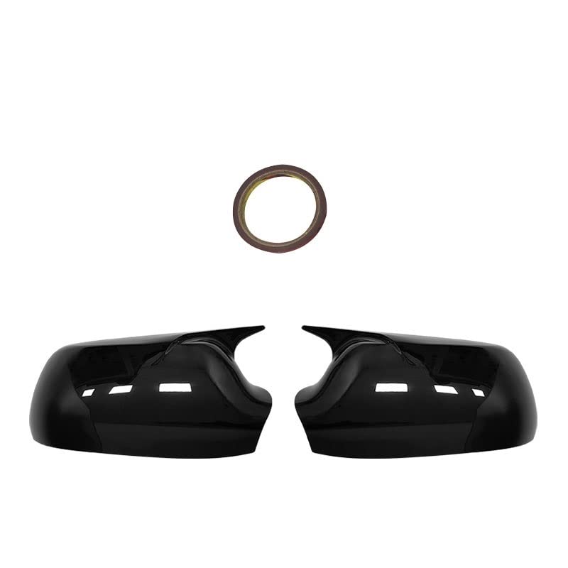 INPETS Per Mazda 3 6 2004 2005 2006 2007 2008 Tappi Copri Specchietto Retrovisore Auto Tappi Specchietti Retrovisori Laterali di Ricambio Accessori Auto Calotte specchietti (Color : Bright Black a pa