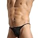 DKEGIFF Men's G String T Back Thong Sexy Underwear Low Rise Bikini Bulge Pouch Exotic Male Lingerie For Guys Black