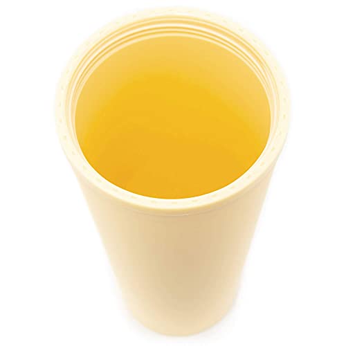 Strata Cups Acrylic Tumbler With Lid And Straw (Pack Of 4) - 22 Oz Pastel Colored Cups | Double Wall Yellow Plastic Bulk Tumbler With Lids And Free Straw Cleaner, Tumblers For Vinyl Projects #TOP6