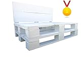 MATERIAL : Nuestros sofas son fabricados con PALES EUROEPEOS SEMI NUEVOS ( 1, 2 - con uso alimentario - fabricado en madera de pino con tratamiento anti hongos e insectos ), en perfecto estado, con lijado previo y pintados con pintura apta para INTERIOR y EXTERIOR .
