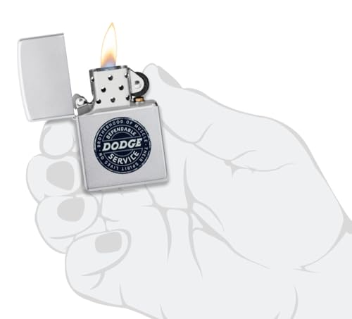 Encendedor Zippo Dodge Service Satin Chrome de bolsillo miniatura 4