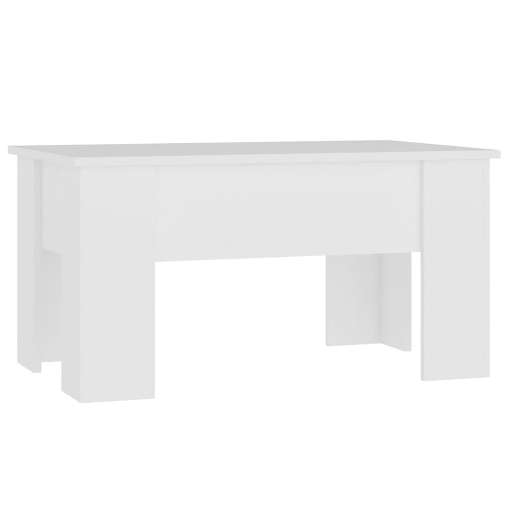 La Mesa Central de la cafetería es fácil de montarMesa de Centro Madera contrachapada Blanco 79x49x41 cm