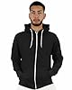Indigo Soul Mens Plain Fleece Zip UP Hoody Jacket Sweatshirt Hooded Hoodie Top Zipper Plus (5XL, Black) #2
