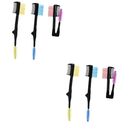 FRCOLOR 2sets Double Head Eyebrow Comb Brush Folding Eyebrow Grooming Tool for Women 3pcs*2