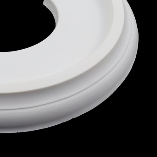 Image of Semetall 2Pcs Lighting PU Ceiling Medallion White 10 inches