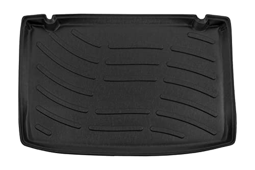 J&J AUTOMOTIVE | Tapis De Coffre sur Mesure pour Clio 3 3 / 5P. Berlina 2005-2012 Noir Antidérapant Bord Haut Toutes Saisons Adapté Animaux de Compagnie