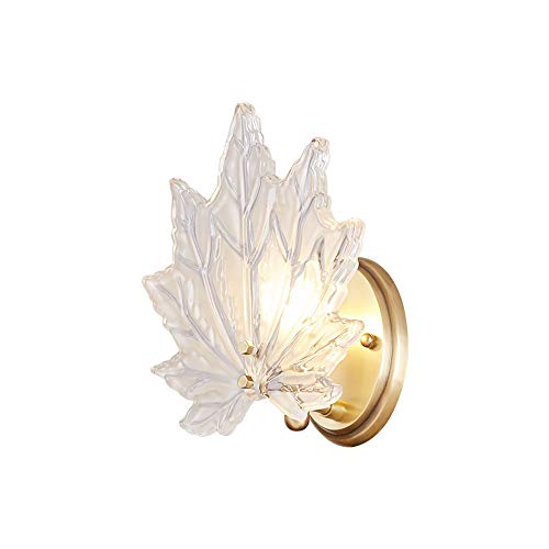 Luminaire mural feuille d'érable en verre pour l'ambiance cosy de votre entrée