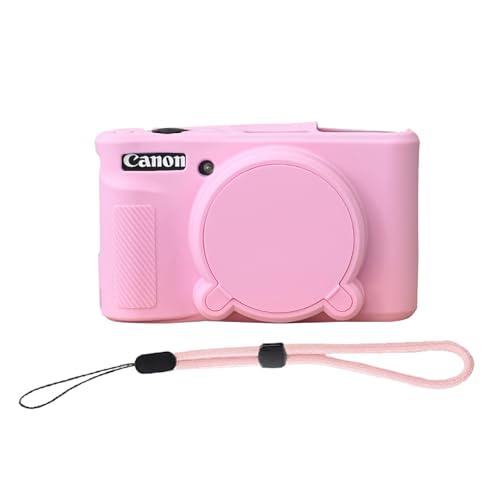 Funda para Canon PowerShot SX740 HS silicona rosa miniatura 1