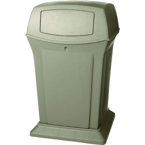 Caneca de basura Rubbermaid Ranger 45 gal beige con puerta