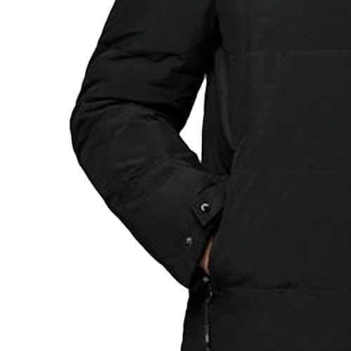 JEKE-DG Men's Zip Up Thicken Heavyweight Puffer Jacket Hooded Insulated Long Down Coat Business Casual Winter Bubble Coat 5