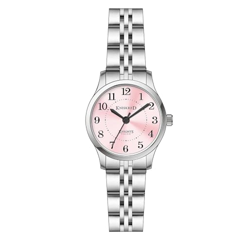 Imagen de KNISKRED Reloj de Fácil Lectura para Mujer con Correa Sólida de Acero Inoxidable Reloj de Vestir para Damas Resistente al Agua