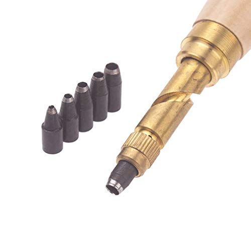 Healifty Furador de Couro Conjunto AutomÃ¡tico de PerfuraÃ§Ã£o Cinto AjustÃ¡vel Parafuso Furador Boo