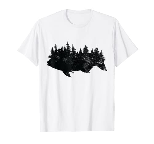 Bass Pesca Bosque Pesca Camiseta